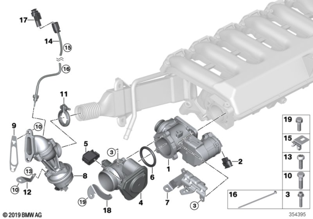 2010 BMW X5 Exhaust Egr Valve Recirculation Unit Diagram for 11717807928