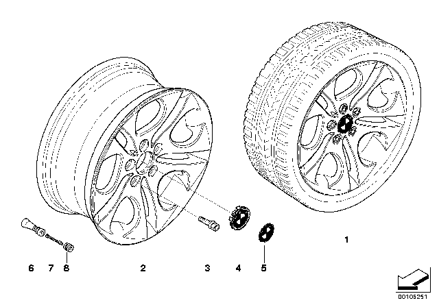 2004 BMW Z4 BMW LA Wheel, Ellipsoid Styling Diagram 1