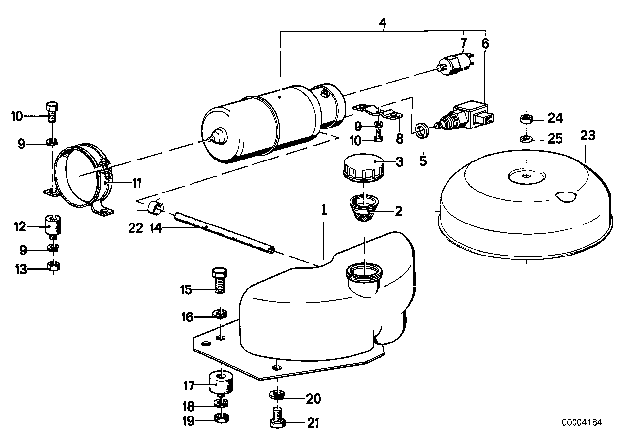 1988 BMW M5 Levelling Device / Pump Unit Diagram