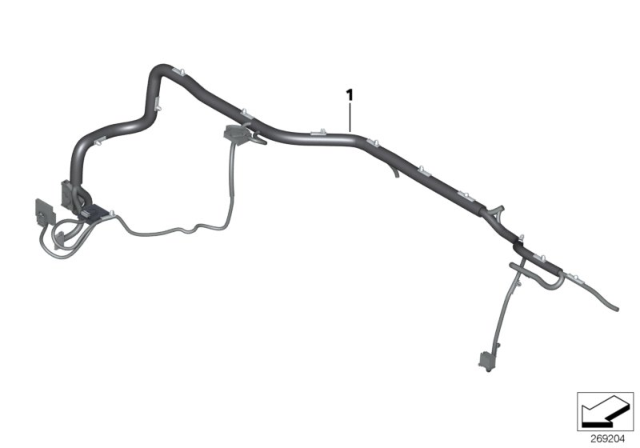 2015 BMW M4 Wiring Harness, Instrument Panel Diagram