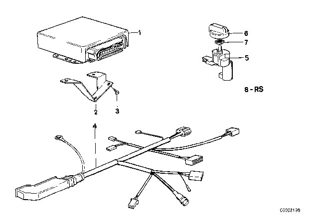 1985 BMW 735i Control Unit Egs, Programmed Diagram