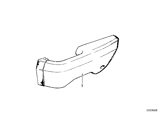 1980 BMW 320i Armrest, Rear Diagram