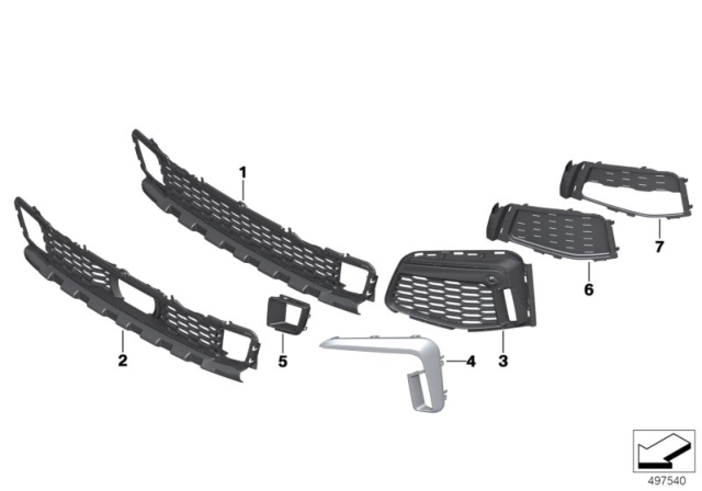 2020 BMW 750i xDrive Covering Right Diagram for 51118079588