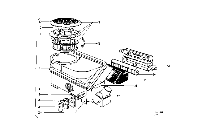 1969 BMW 2000 Heater Control Diagram 1