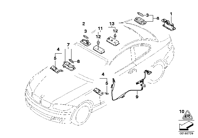 2011 BMW 128i Various Lamps Diagram