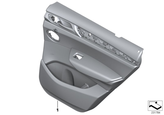 2015 BMW X3 Door Trim, Rear Diagram 1