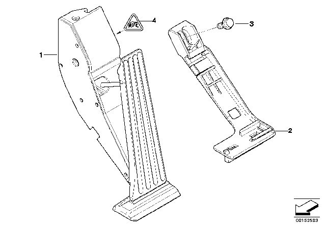 1999 BMW 540i Acceleration / Accelerator Pedal Module Diagram