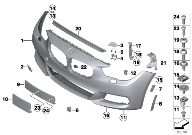 2017 BMW 535i GT xDrive M Trim Panel, Front Diagram