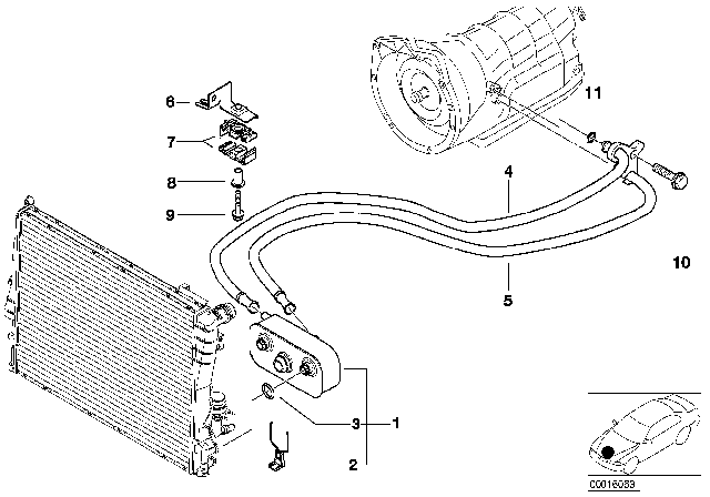 2005 BMW 325Ci Oil Cooling, Automatic Gearbox Diagram 2