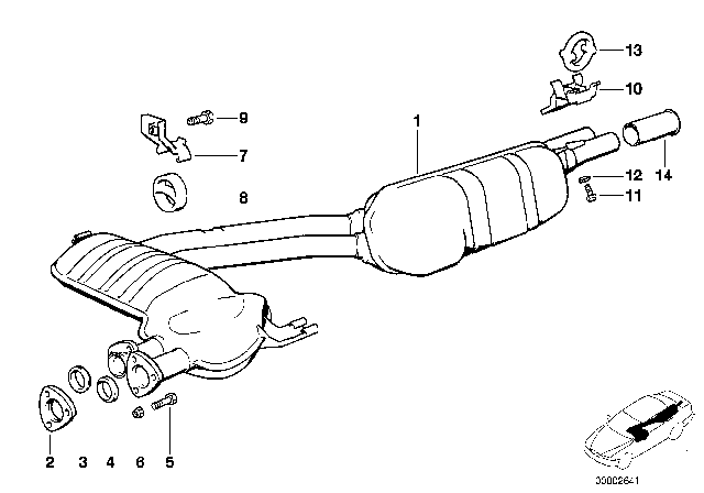 1989 BMW 635CSi Exhaust System Diagram for 18101712903
