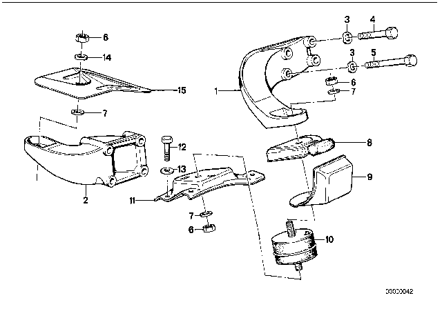 1991 BMW 325ix Bracket, Left Diagram for 11811701013