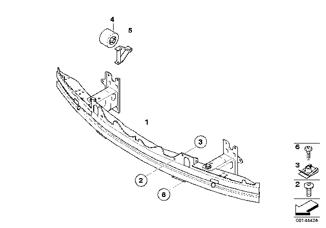 2006 BMW 750Li Support, Front Diagram