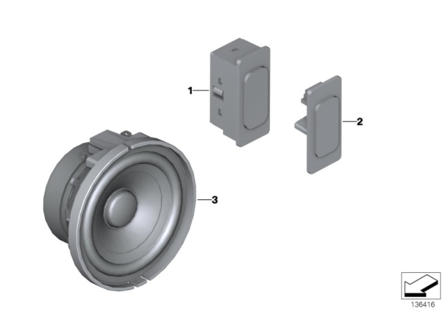 2010 BMW 328i xDrive Single Parts For Hands-Free Facility Diagram