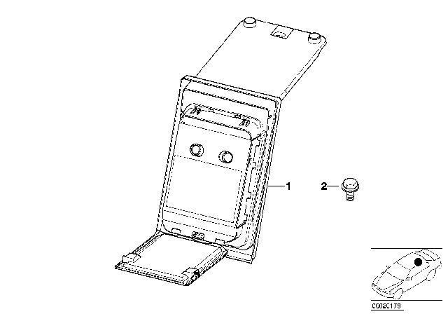 2001 BMW 325i Ski Bag Diagram