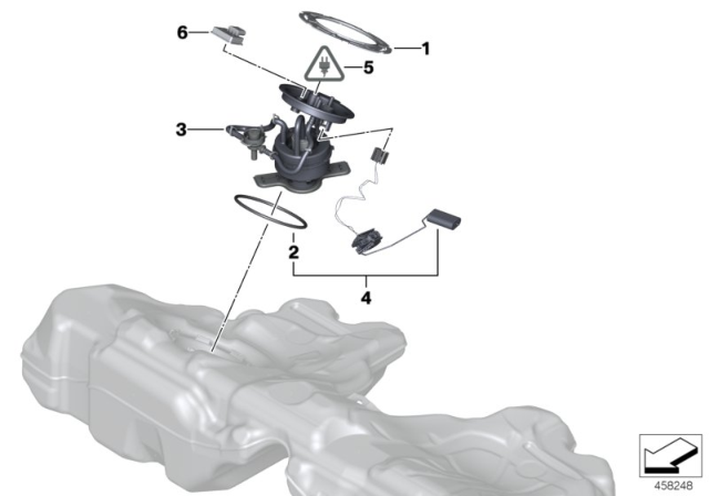 2018 BMW Alpina B6 xDrive Gran Coupe Fuel Pump And Fuel Level Sensor Diagram