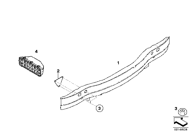 2006 BMW 750Li Carrier, Rear Diagram