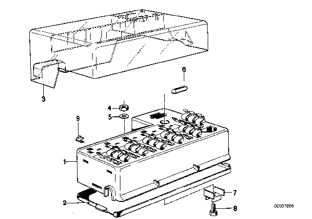 1978 BMW 320i Cover Diagram for 61131363523