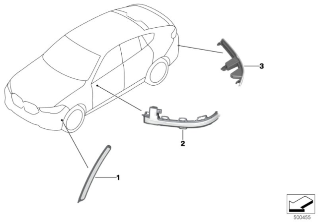 2020 BMW X6 REFLECTOR, REAR LEFT Diagram for 63147463975