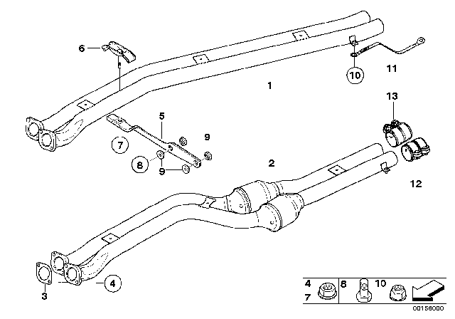 2010 BMW X3 Exhaust Support Diagram for 18303422991