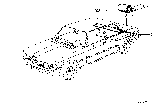 1978 BMW 320i Package Shelf / Trunk Mat Diagram