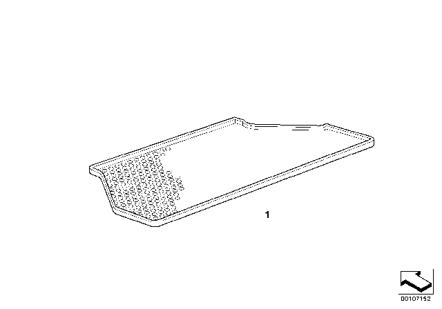 2004 BMW 525i Boot Mat Diagram