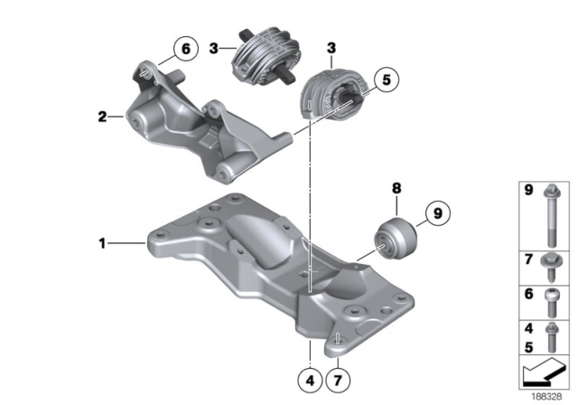 2010 BMW 528i Asa-Bolt Diagram for 07129907216