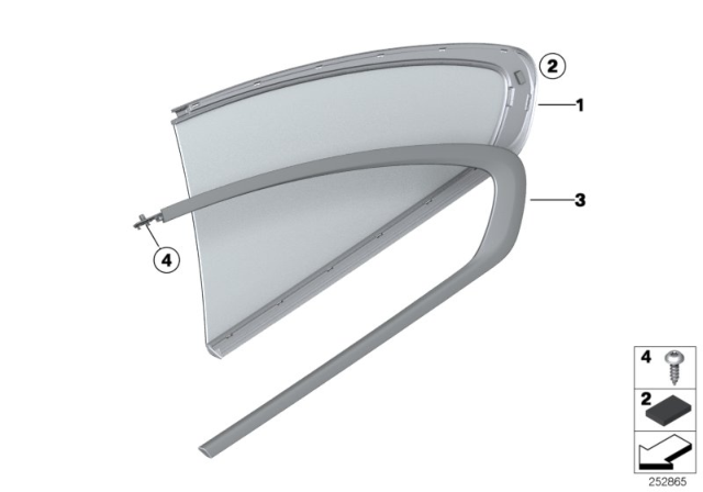 2018 BMW 650i xDrive Side Window, Fixed Diagram