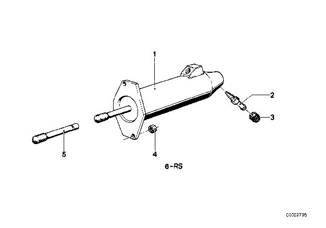 1978 BMW 530i Clutch Slave Cylinder Diagram