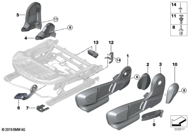 2019 BMW X2 BLIND RIVET Diagram for 52109108141