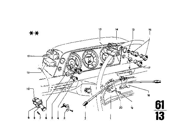 1967 BMW 1602 Switch Diagram 1