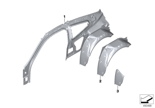 2020 BMW 840i xDrive RIGHT INTERIOR SIDE FRAME Diagram for 41007494420