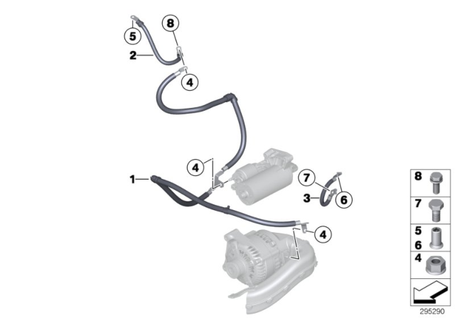 2013 BMW ActiveHybrid 3 Cable Starter Diagram 1