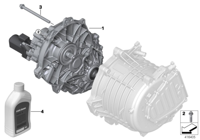 2016 BMW i8 Electric Gearbox / Mounting Diagram