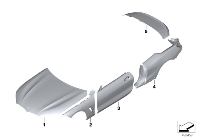 2020 BMW M8 Outer Panel Diagram