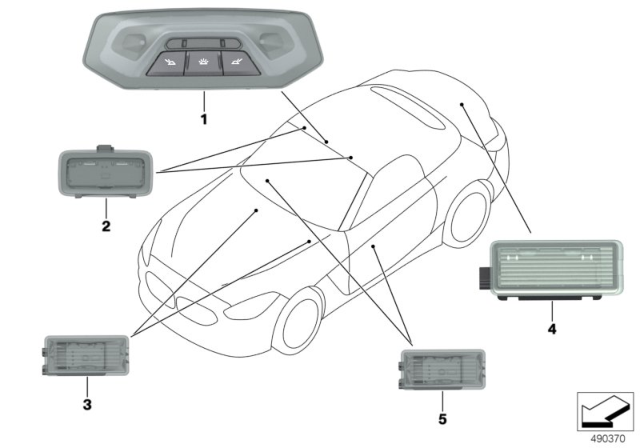 2020 BMW Z4 Various Lamps Diagram