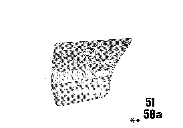 1973 BMW Bavaria Door Trim, Rear Diagram 5