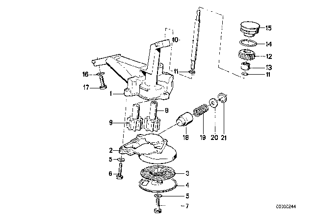 1986 BMW 524td Lock Ring Diagram for 07119934640