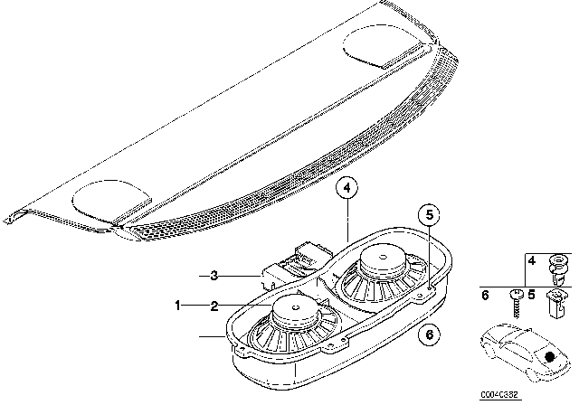 2003 BMW M3 Subwoofer HIFI System Diagram