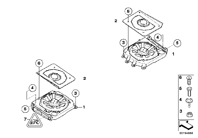 2010 BMW M5 Components Central Bass Diagram