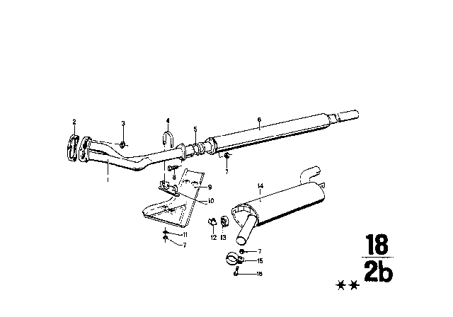 1968 BMW 2002 Cooling / Exhaust System Diagram 1