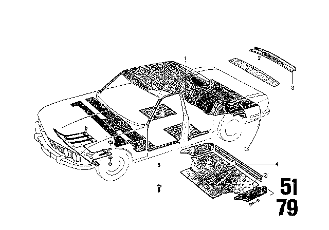 1976 BMW 3.0Si Trim Panel Diagram 4