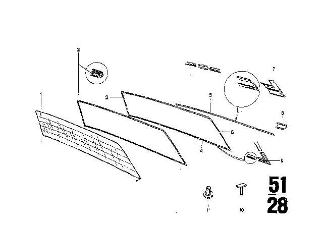 1974 BMW 3.0S Heated Rear Window, Green Diagram for 51311351434