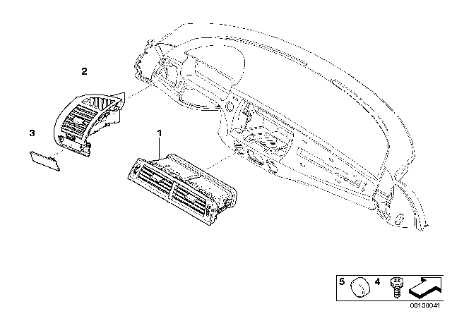 2004 BMW Z4 Air Outlet Diagram