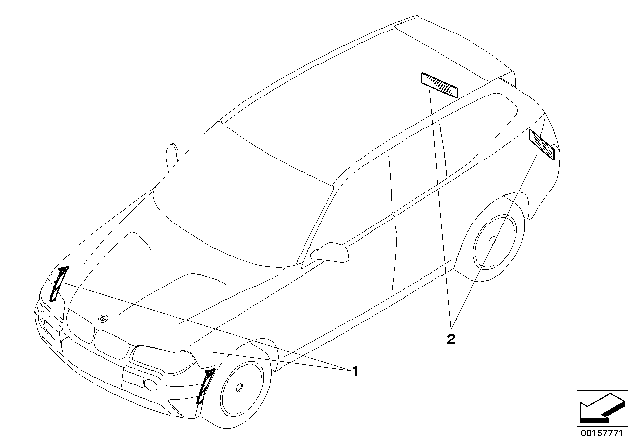 2013 BMW X5 Reflector Diagram