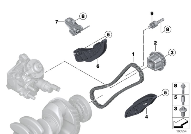 2015 BMW X3 TIMING CHAIN Diagram for 13529886258