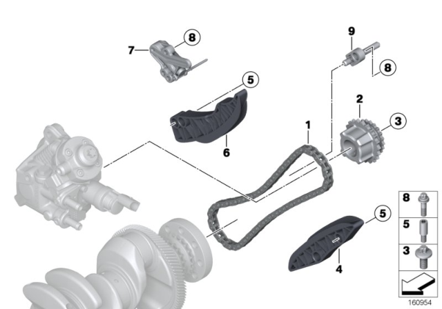 2016 BMW 328d xDrive Timing - Timing Chain Lower P Diagram