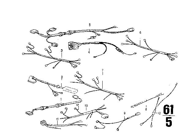 1975 BMW 3.0Si Wiring Harness Diagram 4