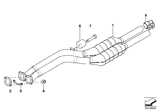 2003 BMW Z4 Flange Steady Diagram for 18207528127