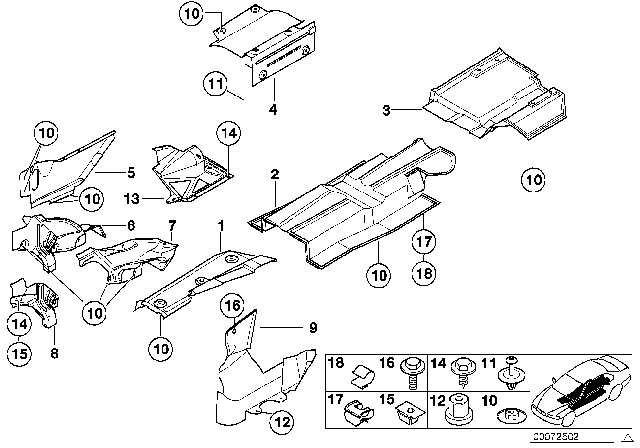 2001 BMW Z3 M Heat Insulation Diagram