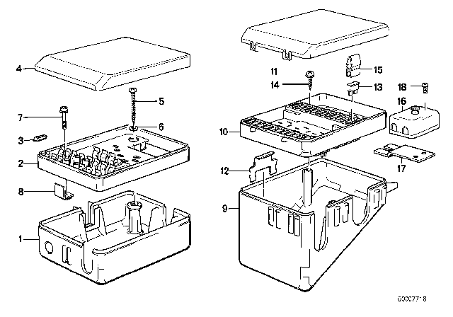 1985 BMW 635CSi Fuse Box Diagram